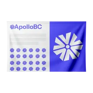 Large format heavy-duty PVC banner printed for outdoor advertising by ApolloBC.