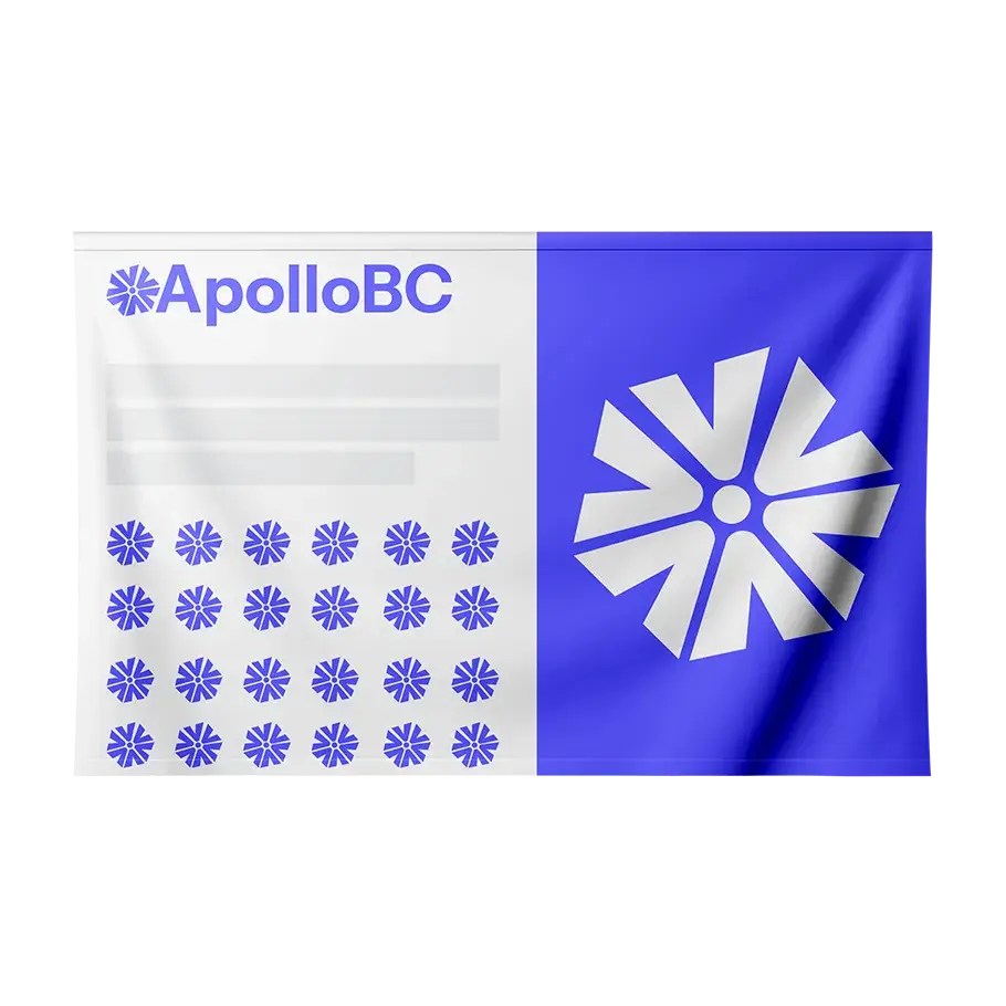 Large format heavy-duty PVC banner printed for outdoor advertising by ApolloBC.